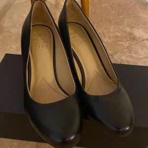 Leather Dress Wedges